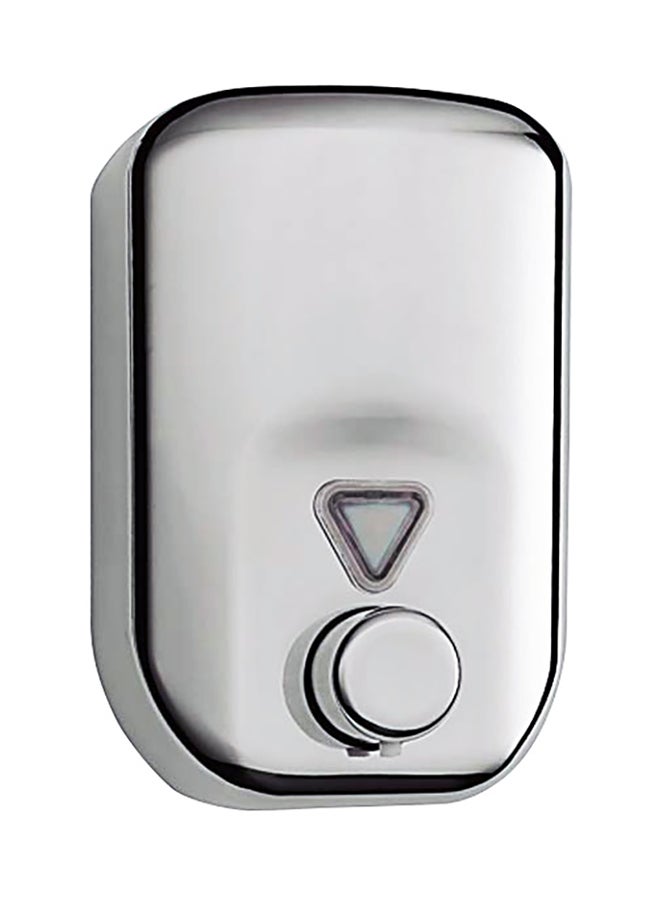 نوفر موزع صابون سائل من الستانلس ستيل فضي 16x10.5x9.1سم