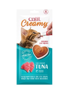 Creamy Lickable Cat Treat Tuna Flavor Tubes Teal Multicolour 4x10grams - v1639549628/N52163921A_1