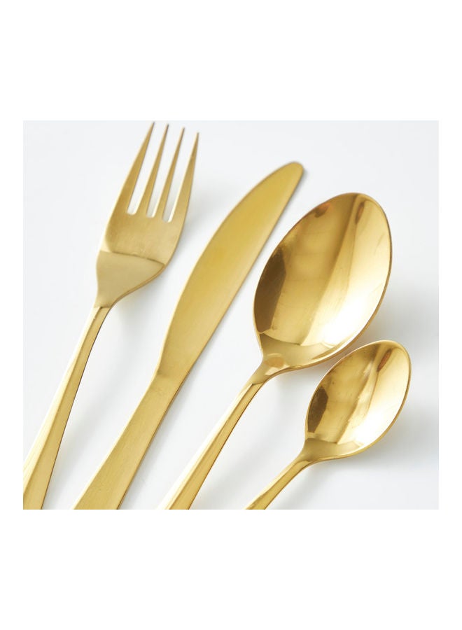 Home Box 24-Piece Festive Shiny Cutlery Set Gold 24cm  - Image 4