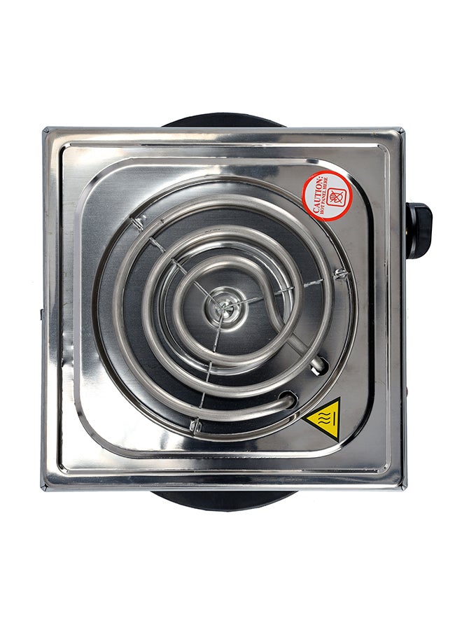 Olsenmark - Single Burner Electric Hot Plate With Over Heat Protection, Auto-thermostat Control, Non-stick Coating, Operating Indicator Light: On/Off  And Compact & Portable 1000 W OMHP2093 Silver - Image 1