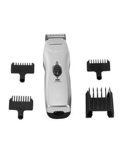 Rechargeable Hair Trimmer  with Chromium Steel Blade - LED indicator light, Cordless - 5 Position Attachment with 3 Jawline Comb, Charging stand And Lubricant Oil Silver/Black - v1639556380/N39491832A_1