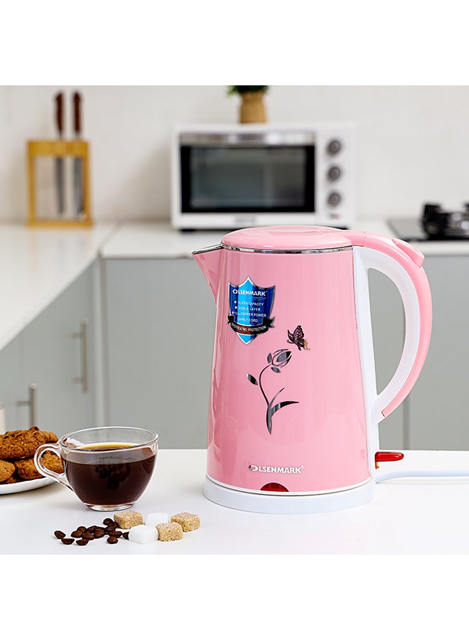 أولسنمارك غلاية كهربائية 1.8 L 1500 W OMK2355 وردي/أبيض - Image 3