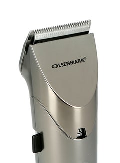 Olsenmark Rechargeable Hair & Beard Trimmer With 3 Detachable Combs, 9MM, 6MM & 3 MM, Stainless Steel Blades, Soft Touch Switch, Separate Dial Inside Black/Silver 20.5cm  - Image 4