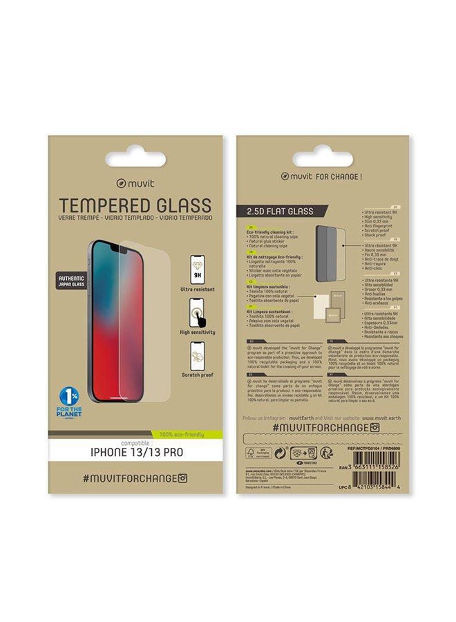Muvit Tempered Glass Screen Protector For Apple iPhone 13/13 Pro clear - Image 2