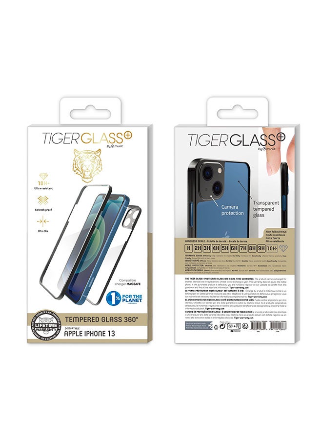 Muvit - Tiger Glass Plus Case 360 TPG Screen Protector For iPhone 13 clear - Image 1