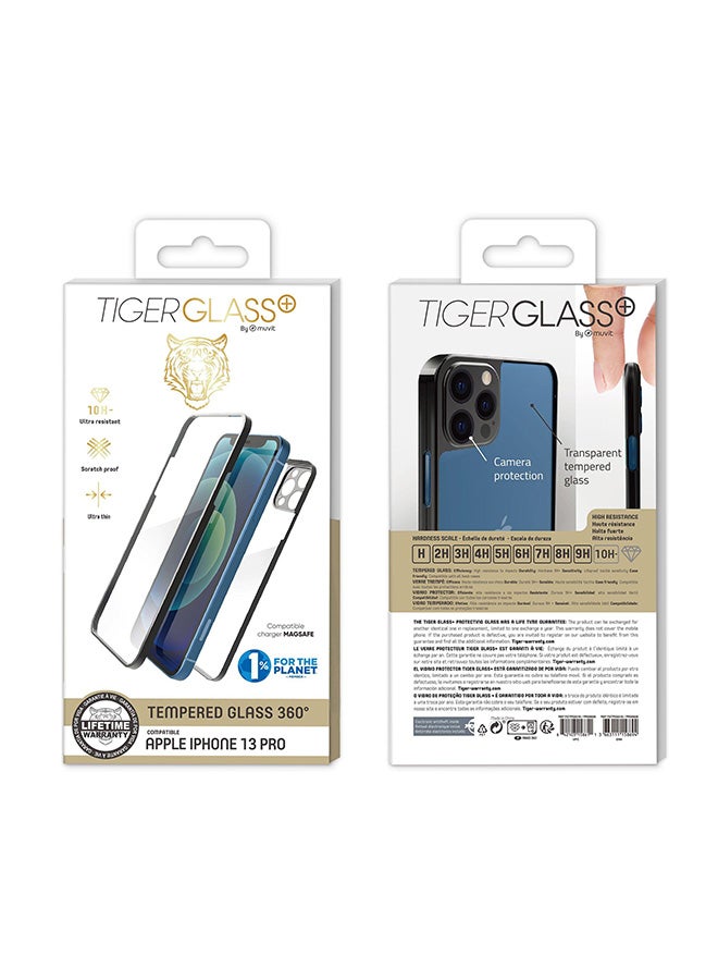 Muvit Tiger Glass Plus Case 360 TPG Screen Protector For iPhone 13 Pro clear - Image 2