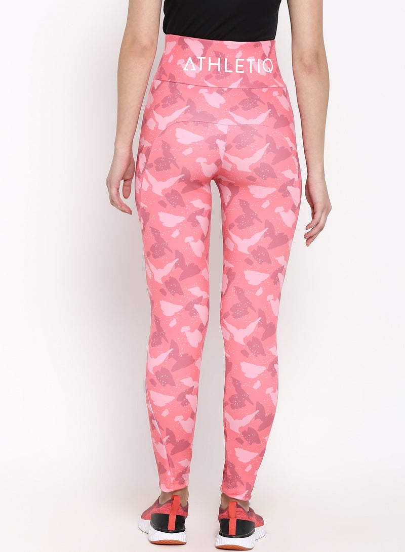 Athletiq - Phone Pocket Printed Legging Tea Rose - Image 1