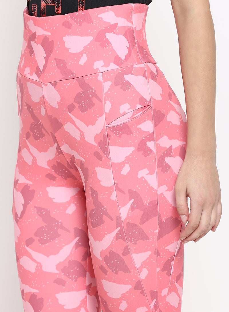 Athletiq - Phone Pocket Printed Legging Tea Rose - Image 1