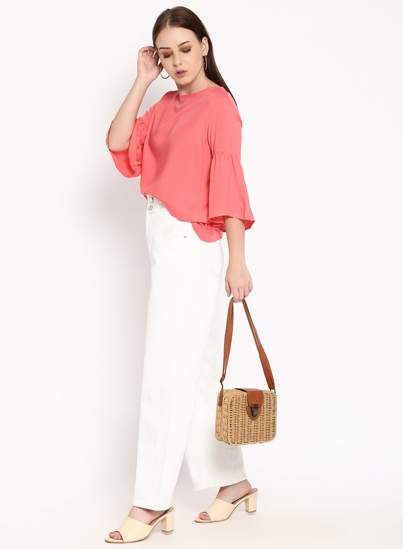 Blue Saint Women's Regular Fit Top Pink - Image 3