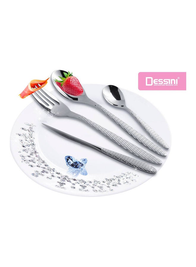 ديسيني طقم أدوات مائدة من الإستانلس ستيل مكون من 135 قطعة فضّي - Image 1