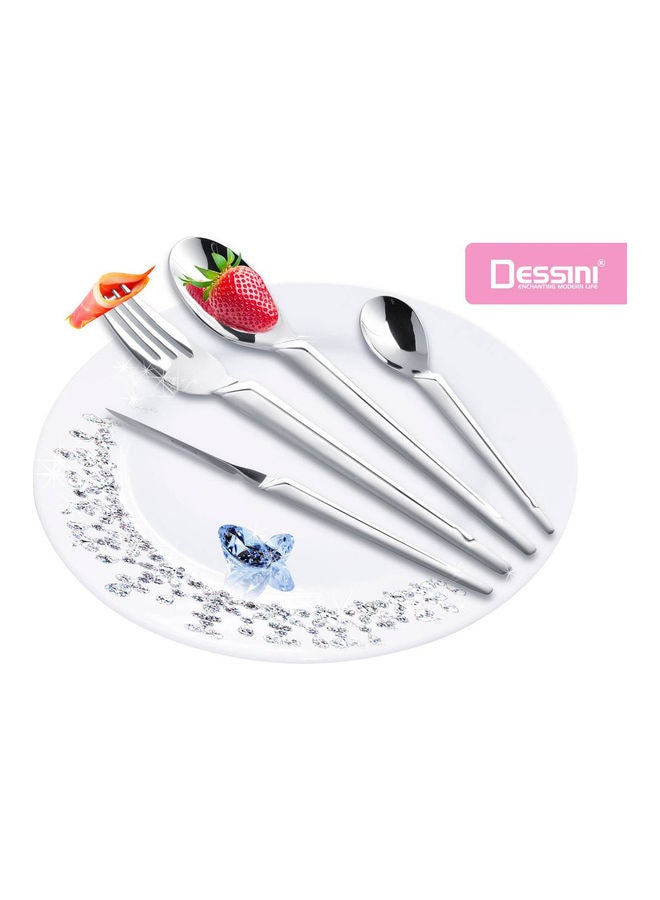 ديسيني طقم أدوات مائدة من الإستانلس ستيل مكون من 135 قطعة فضّي - Image 1