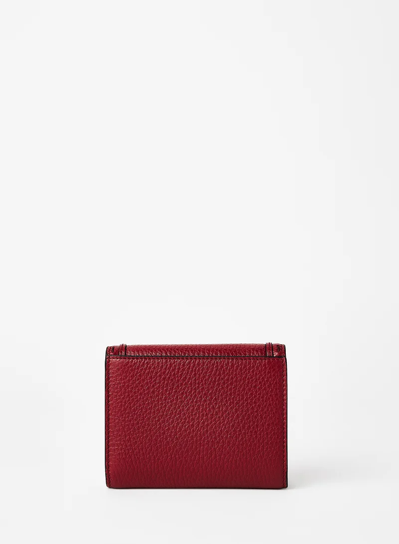Lancel Premier Flirt Trifold Wallet Burgundy