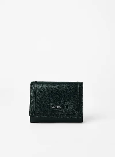 Lancel Premier Flirt Trifold Wallet Dark Green