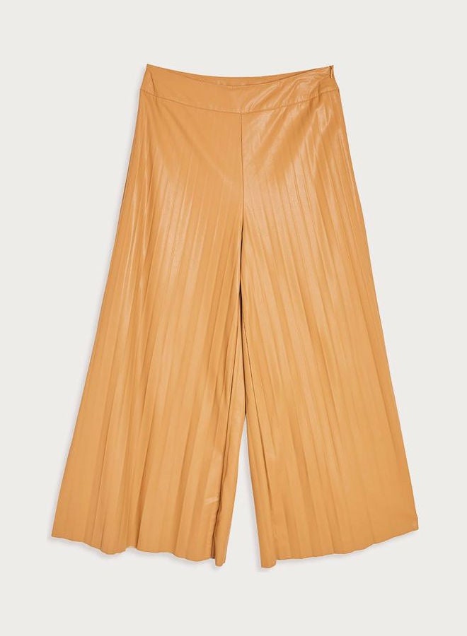 RINA Leather Feeling  Pants Camel - Image 5