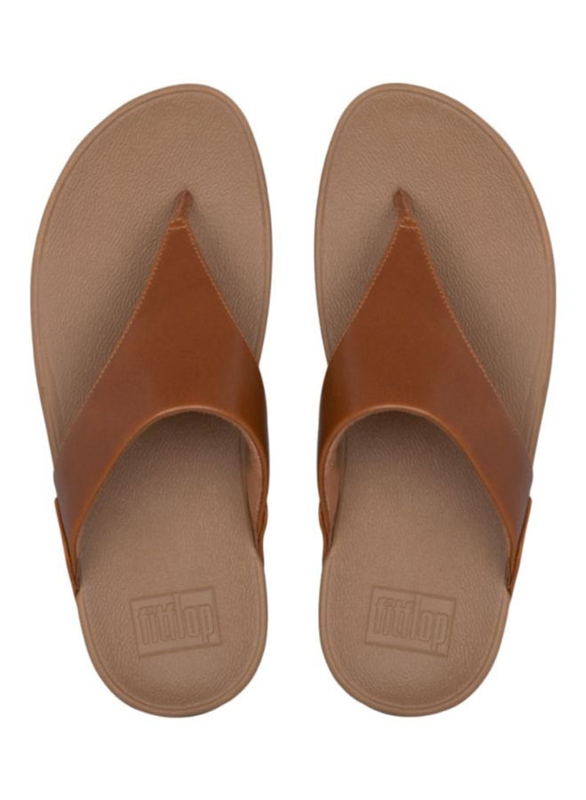 FitFlop - Lulu Toepost Slip-On Wedge Sandals Brown - Image 1