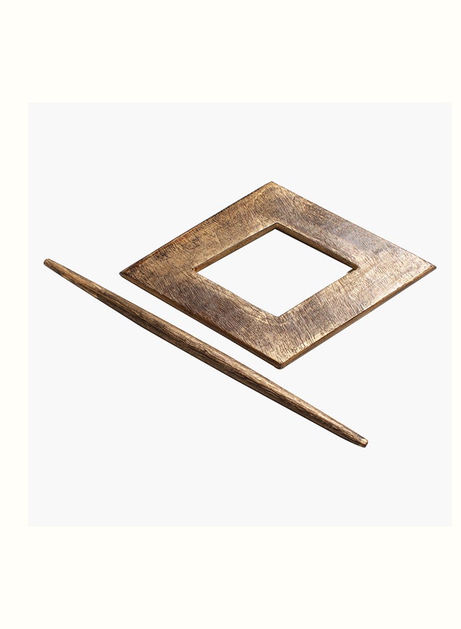 هوم بوكس مثبّت ستائر بتصميم معيّن - 14x20 سم بني 20 x 14سم - Image 1