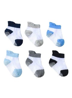 100% Cotton Antislip Socks White