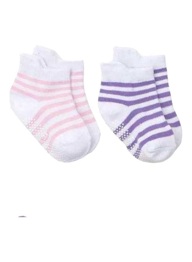 Generic - 100% Cotton Antislip Socks Striped Multicolour - Image 1
