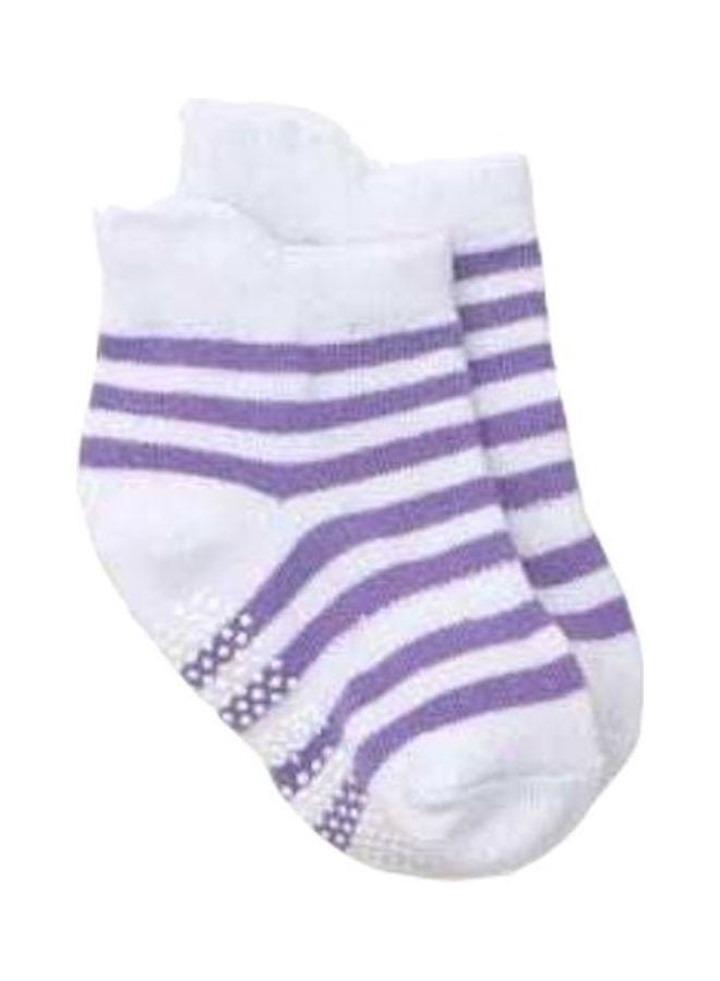 Generic - 100% Cotton Antislip Socks Striped Multicolour - Image 1