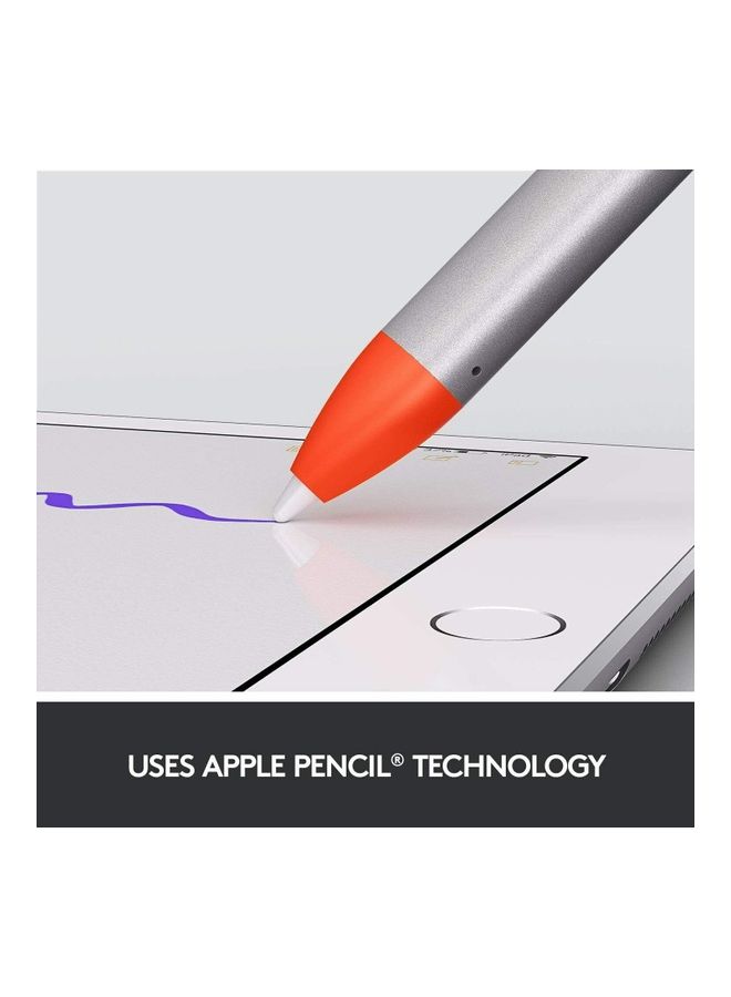 لوجيتيك قلم تلوين رقمي من لوجيتك لجميع أجهزة iPad، iPad، iPad Pro، iPad Mini، iPad Air - برتقالي  - Image 2
