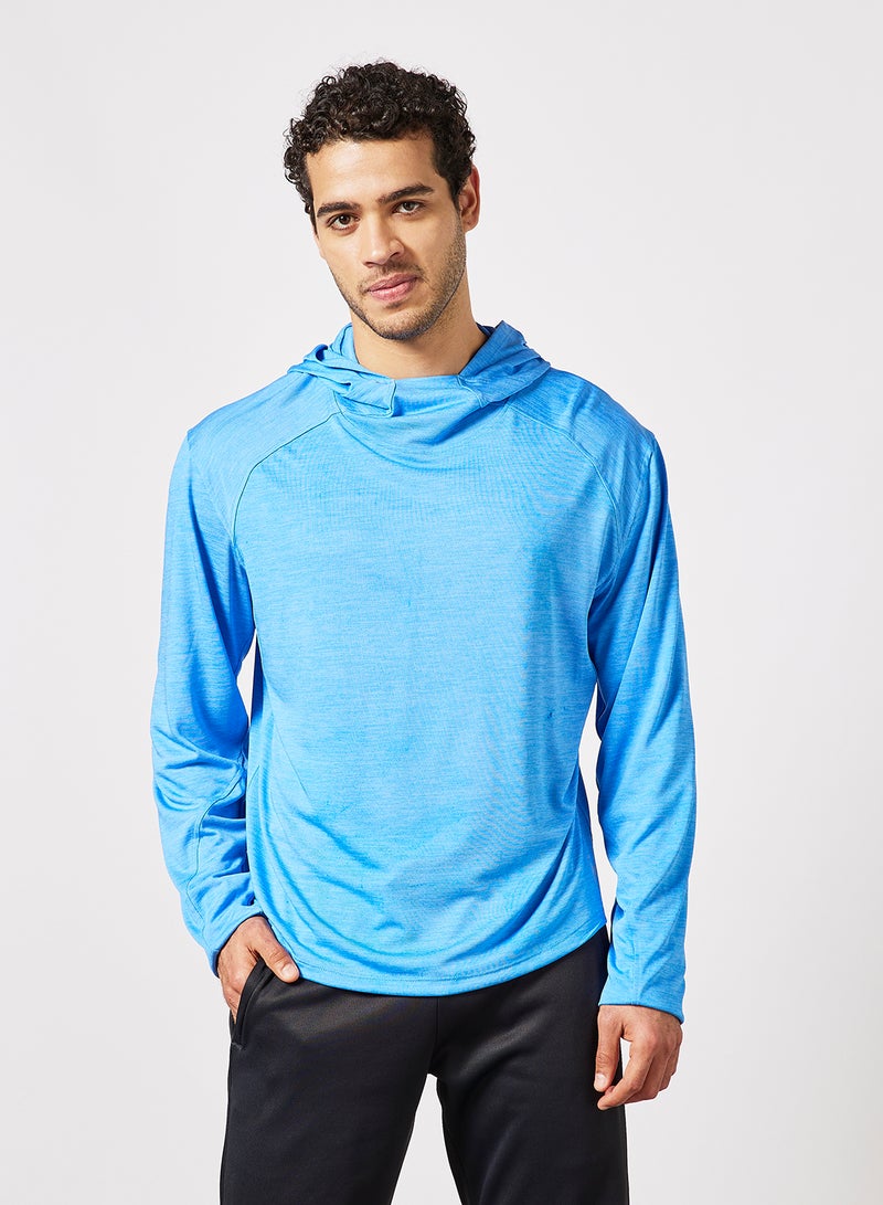 STATE 8 - Slim Fit Active Hoodie Blue - Image 1