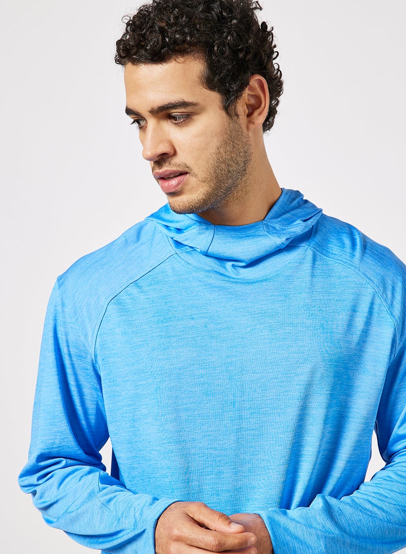 STATE 8 - Slim Fit Active Hoodie Blue - Image 1