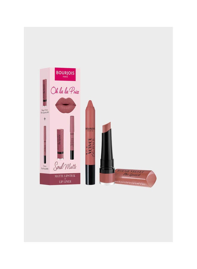 BOURJOIS PARIS Oh La La Price Soul Matte Lipstick And Lip liner 13 Nohalicious 