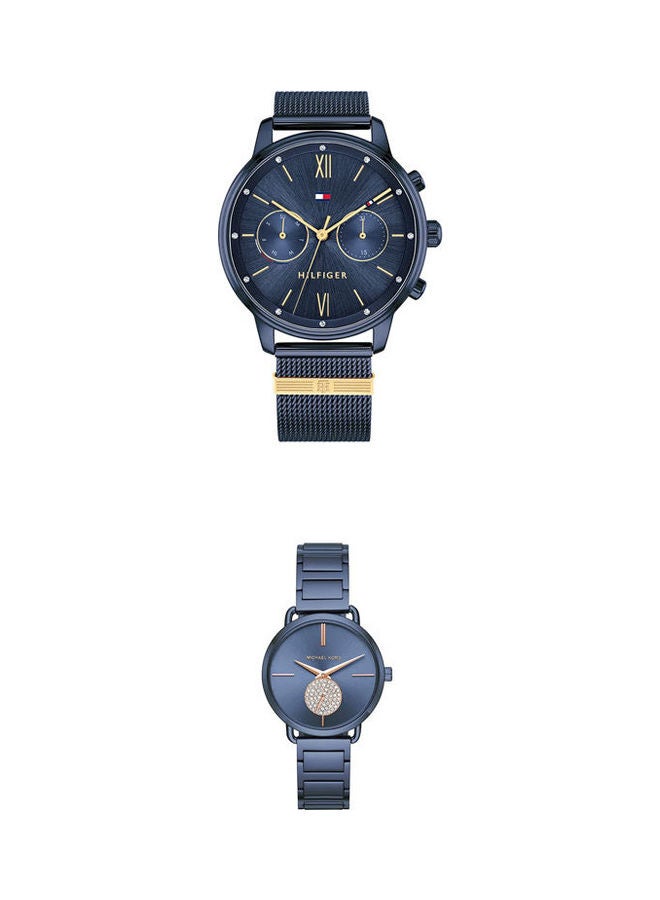 TOMMY HILFIGER - women Round Shape Stainless Steel Analog Wrist Watch With Women'S Water Resistant Analog Watch Mk3680 - Image 1