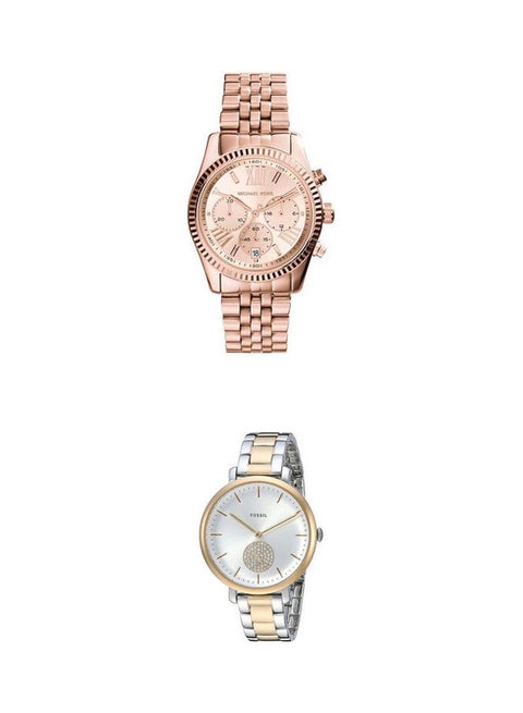 women Stainless Steel Analog Watch Mk5569 With Stainless Steel Analog Watch Mk5569