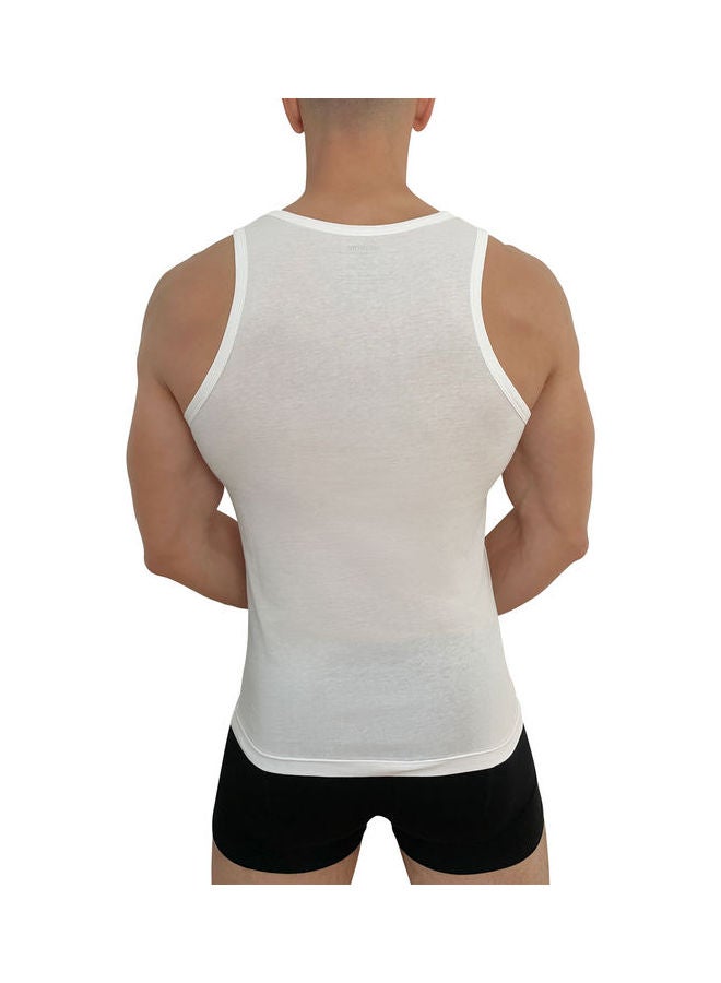 Generic - Comfortzone Round Neck Vest Pack Of 3 Undershirt Tank Top Plain White - Image 1