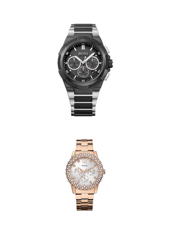 هوغو بوس men Supernova Watch 1513368 With Analog Watch W0335L3 Set  - Image 1