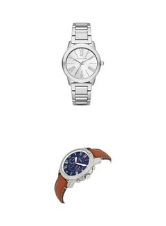 women Metal Analog Wrist Watch Mk3489 With Men'S Renewed - Grant Analog Watch Fs5210