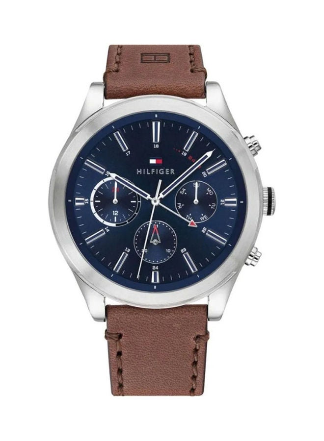 TOMMY HILFIGER - Men's Leather Ashton Multi-Function Chronograph Watch And Runway Analog Watch Mk4295 Set - Image 1
