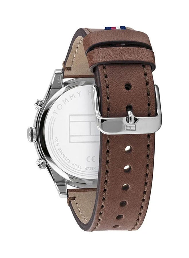 TOMMY HILFIGER - Men's Leather Ashton Multi-Function Chronograph Watch And Runway Analog Watch Mk4295 Set - Image 1
