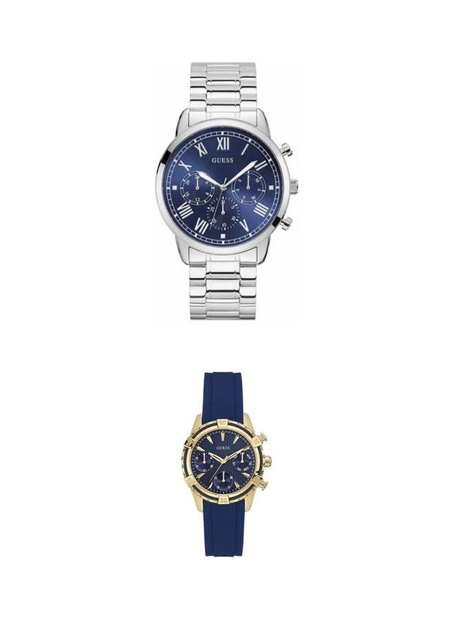 GUESS men Stainless Steel Chronograph With Water Resistant Analog Watch Set W0562L2 - Image 1