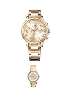 Women's Claudia Round Shape Stainless Steel Analog Wrist Watch 1781743 with Women's Water Resistant Analog Watch MK3332