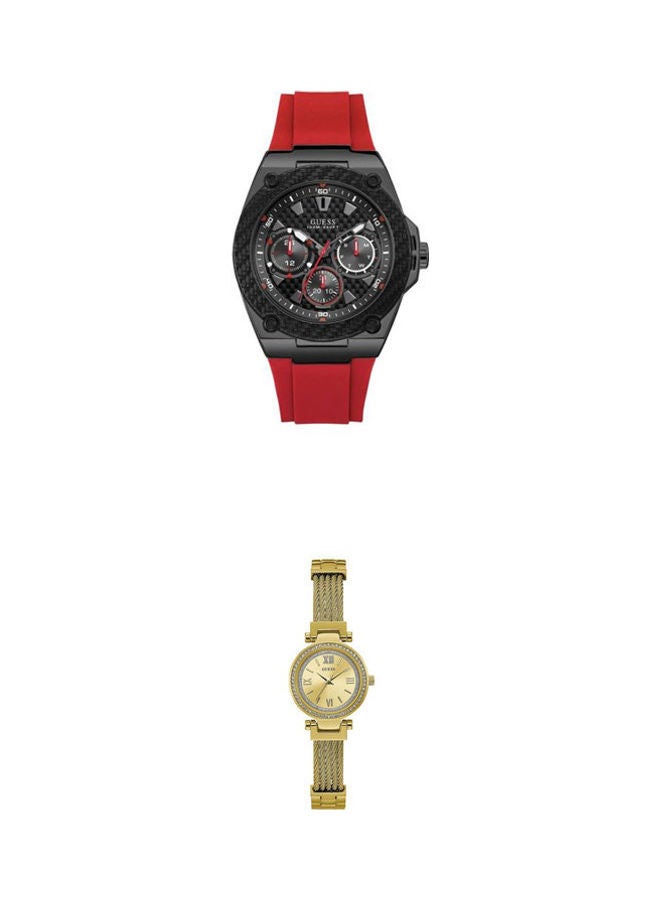 men Water Resistant Analog Watch W1049G6 With Women'S Water Resistant Analog Watch W1009L2