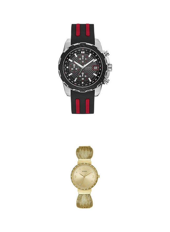 GUESS men Silicone Chronograph Watch W1047G1 With Silicone Chronograph Watch W1047G1 - Image 1