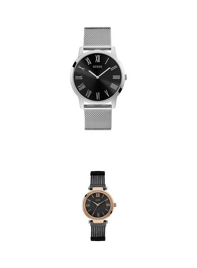 men Analog Wrist Watch W1263G1 With Women's Stainless Steel Analog Watch W0638L5