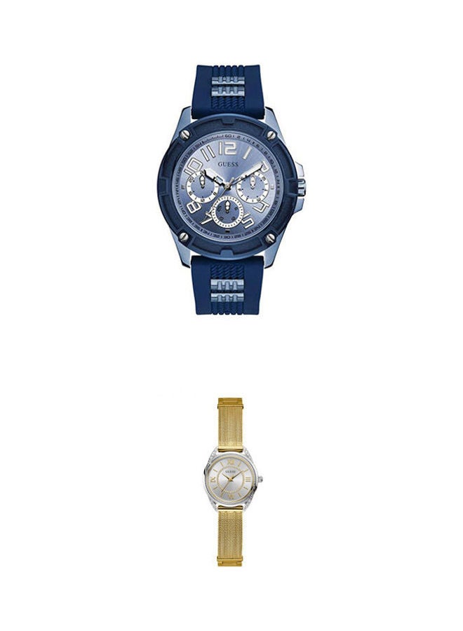 GUESS men Chronograph Wrist Watch GW0051G4 With Stainless Steel Analog Watch Set W1084l2 - Image 1