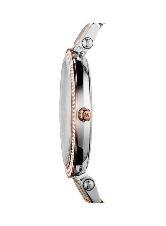 Michael Kors - Women's Darci Round Shape Stainless Steel Analog Wrist Watch With Men'S Chronograph Gunmetal Analog Quartz Watch Fs5256 - Image 1