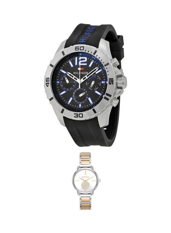 TOMMY HILFIGER men Cool Sport Analog Watch 1791143 With Women'S Stainless Steel Analog Watch Mk3679 - Image 1