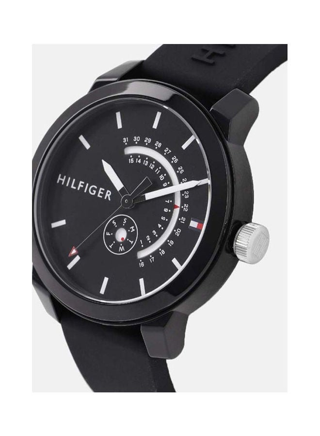 TOMMY HILFIGER men Round Silicone Analog Wrist Watch 1791483 With Water Resistant Chronograph Watch MK5943 Set - Image 3