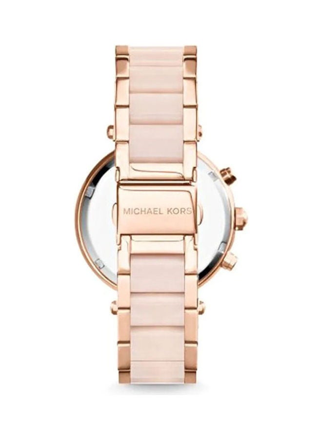 Michael Kors - women Parker Round Shape Stainless Steel Chronograph Wrist Watch With Women'S Stainless Steel Chronograph Watch W1070L2 - Image 1