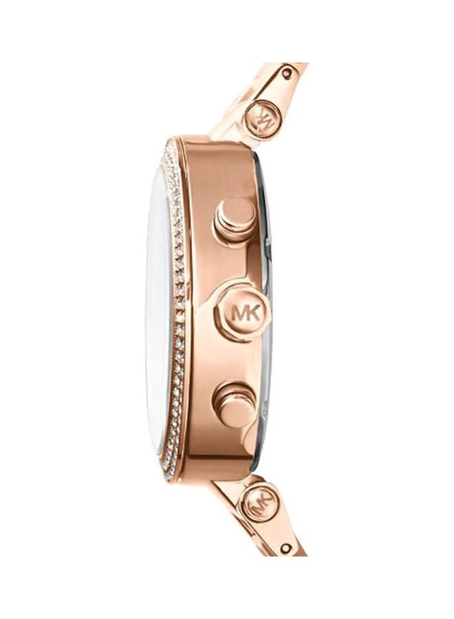 Michael Kors - women Parker Round Shape Stainless Steel Chronograph Wrist Watch With Women'S Stainless Steel Chronograph Watch W1070L2 - Image 1