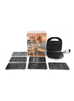 sokany 7 In 1 Multifunctional Sandwich Maker 750 W SK-907 Black  - Image 3