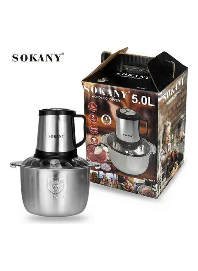 sokany Grinder And Chopper With Stainless Body - 800 W SK-7015N Multicolour  - Image 2