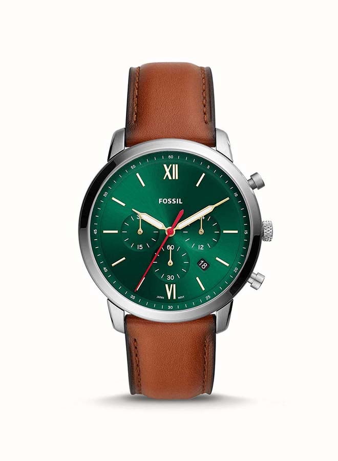 FOSSIL Men's Neutra Leather Strap Analog Wrist Watch FS5735 - 44 mm - Brown  - Image 1
