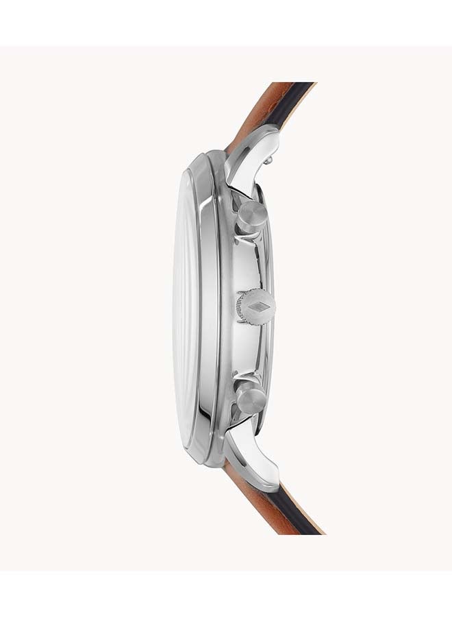 FOSSIL Men's Neutra Leather Strap Analog Wrist Watch FS5735 - 44 mm - Brown  - Image 2