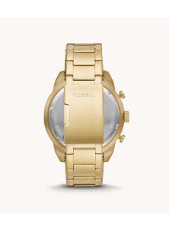 FOSSIL Men's Bronson Stainless Steel Chronograph Wrist Watch FS5877 - 50 mm - Gold  - Image 3